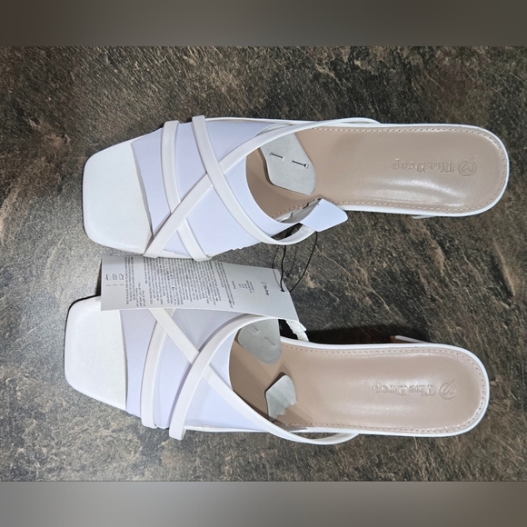 The Drop Women's Amelie Strappy Square Toe Heeled Sandal #794 - Picture 2 of 14